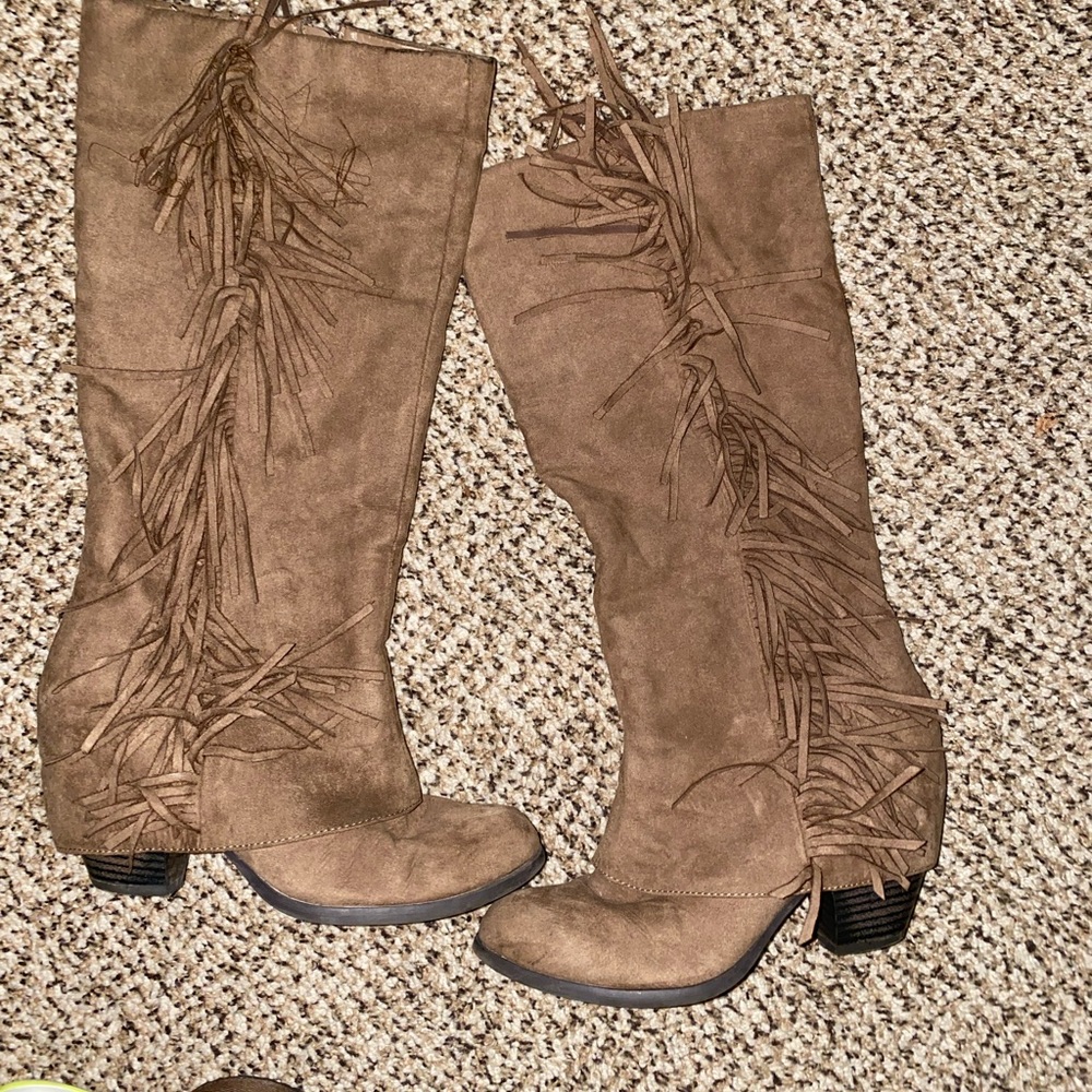 Fergalicious Brown Fringe Boots